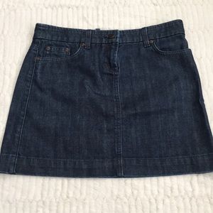 J. Crew denim mini skirt